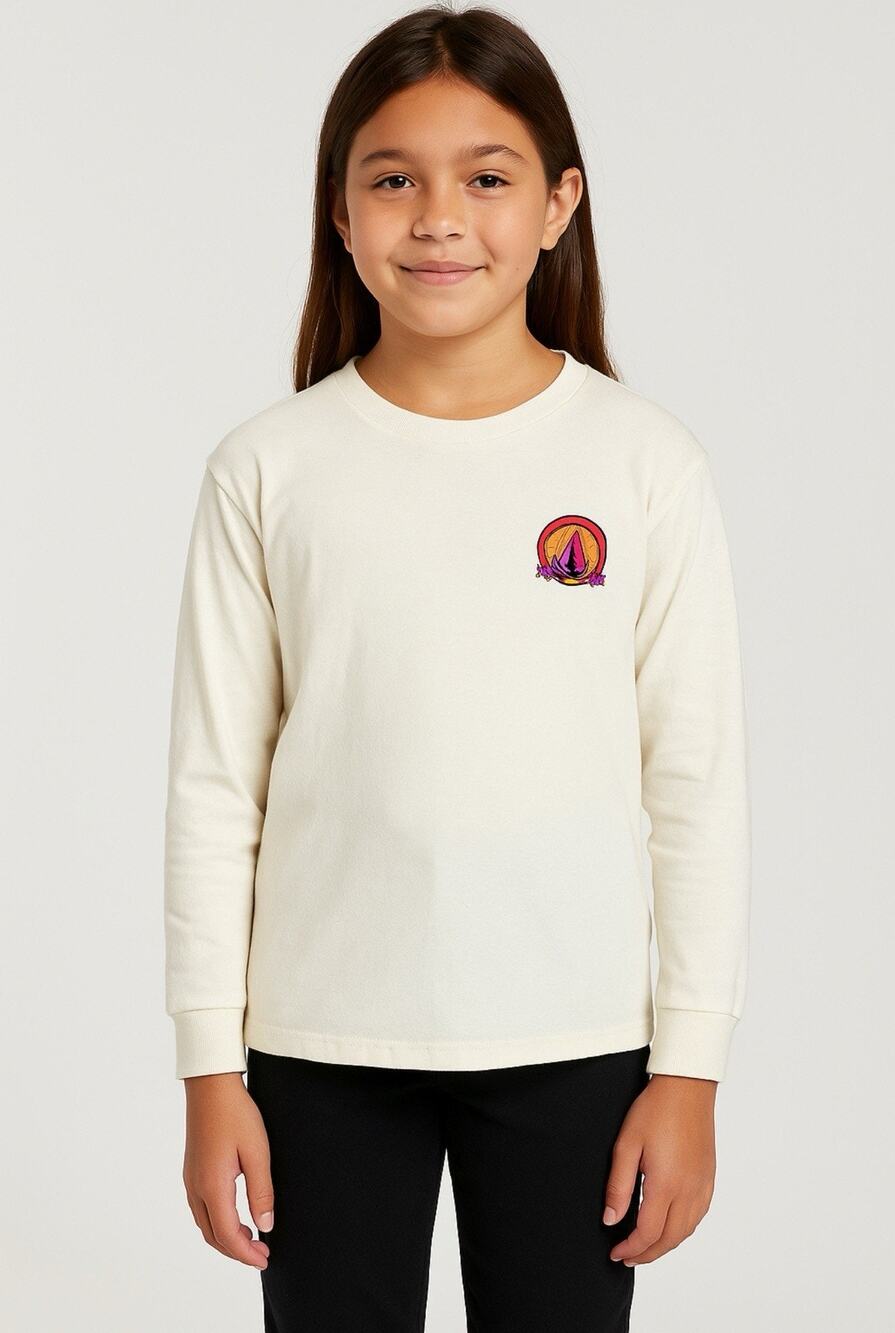 Volcom Werkin Doubles Tee Girls Size M White Organic Cotton Oversized NWT